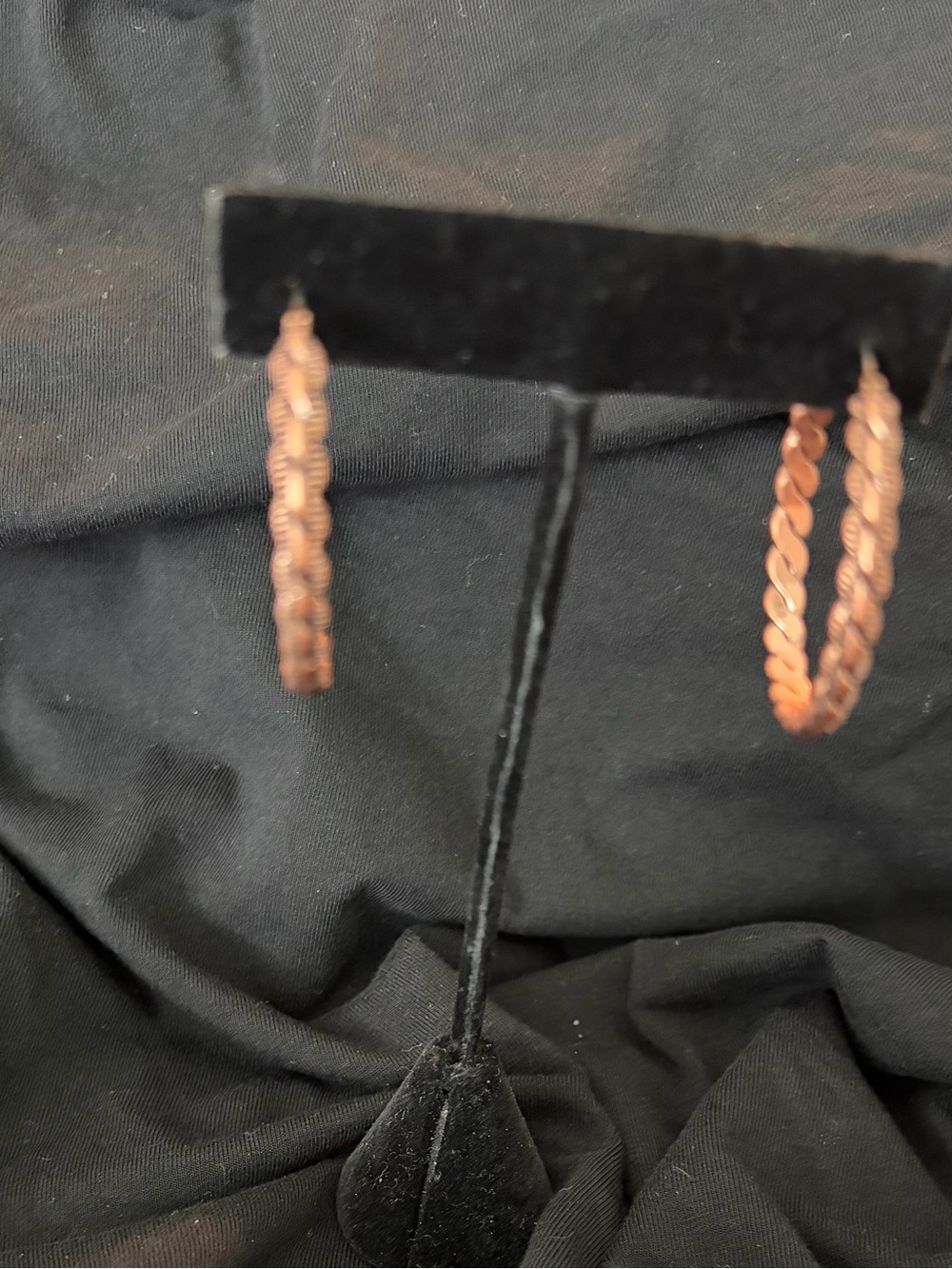 Braided Copper Hoop Earrings - Women Jewelry